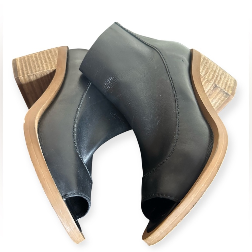 Kelsi Dagger Leather Peep Toe Brooklyn Lenox Booties